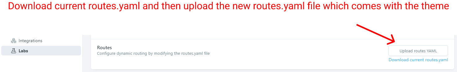 Routs yaml upload